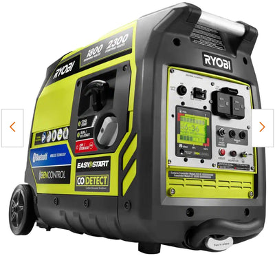 RYOBI 2,300-Watt Recoil Start Bluetooth Super Quiet Gasoline Powered Digital Inverter Generator with CO Shutdown Sensor!! (USED - VERY CLEAN!)