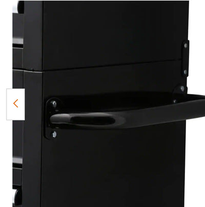 Husky 41 in. W x 24.5 in D Standard Duty 16-Drawer Combination Rolling Tool Chest and Top Tool Cabinet Set in Gloss Black!

-Brand new out of the box, does have one very small indent on the back left corner, photos shown