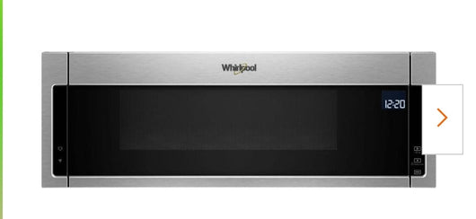 Whirlpool 1.1 cu. ft. Over the Range Low Profile Microwave Hood Combination in Fingerprint Resistant Stainless Steel!

-Brand new in the box
