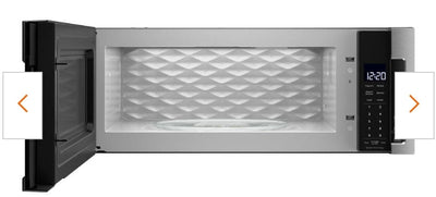 Whirlpool 1.1 cu. ft. Over the Range Low Profile Microwave Hood Combination in Fingerprint Resistant Stainless Steel!

-Brand new in the box