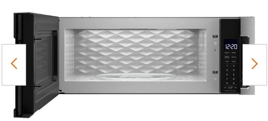 Whirlpool 1.1 cu. ft. Over the Range Low Profile Microwave Hood Combination in Fingerprint Resistant Stainless Steel!

-Brand new in the box