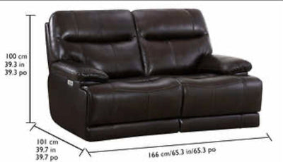 Ridgewin Leather Power Reclining Loveseat, Brown!! NEW OUT OF THE BOX - RIGHT SIDE HAS NO POWER!

-Brand new out of the box, but the right side has no power, left side works perfectly. (Photos Shown)