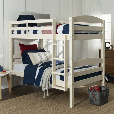 Manor Park Solid Wood Twin Over Twin Bunk Bed, White!

-Brand new in the box 