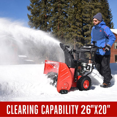 PowerSmart 26 in. Two Stage Electric Start Gas Snow Blower with Brigg Stratton Engine PSS2260BS!

-Brand new and Assembled