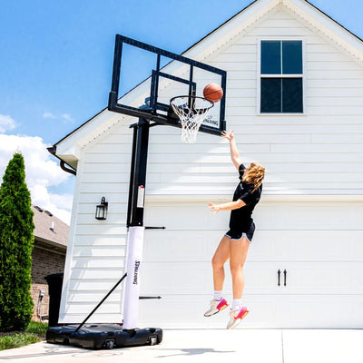 Spalding 60 in. Acrylic Screw Jack Portable Basketball Hoop!

-Brand new in the box (Box is very ugly, but was opened and all parts were counted, was just very difficult to retape box)