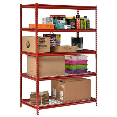 Muscle Rack 48"W x 24"D x 72"H 5-Shelf Garage Shelves, Red!

-Brand new in the box 