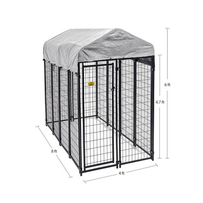 Kennel Master Black Welded Wire Dog Kennel, 8 ft. x 4 ft. x 6 ft!

-Brand new in the box 