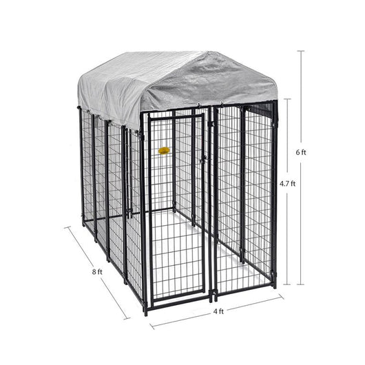 Kennel Master Black Welded Wire Dog Kennel, 8 ft. x 4 ft. x 6 ft!

-Brand new in the box 