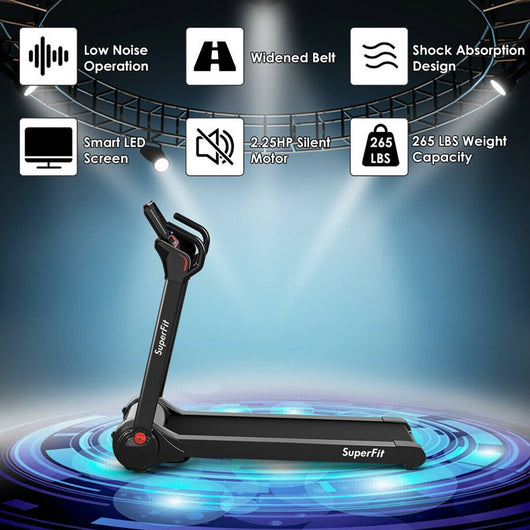 Costway SuperFit 2.25HP Folding Electric Motorized Treadmill with Bluetooth Speaker!

-Brand new and assembled