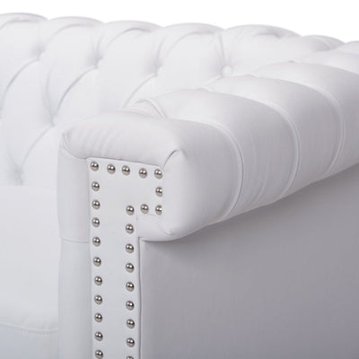 Noble House Kabella Tufted Chesterfield Faux Leather 3 Seater Sofa, White!    THIS SELLS FOR $518 AT WALLYWORLD!  ONLY $279 AT THE BIG CATCH !