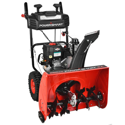 PowerSmart 24 in. Two Stage Electric Start Gas Snow Blower with Brigg Stratton Engine PSSAM24BS!  Brand new  Fully assembled-