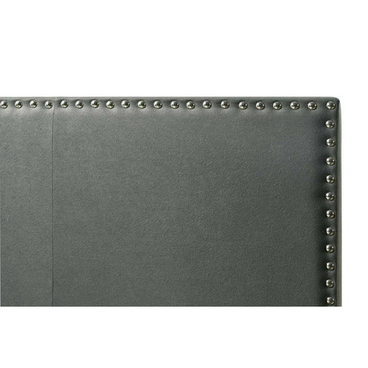 Royale Upholstered Platform Bed with Nail Trim Headboard, Queen!

-Brand new in the box 