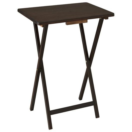 Mainstays Walnut 5-Piece Folding TV Tray Table Set, 19 x 15 x 26 Inch!

-Brand new in the box 