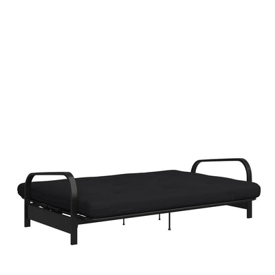 Caddie 6” Thermobonded High Density Polyester Fill Futon Mattress, Full, Black Linen**New in box** (Mattress Only)