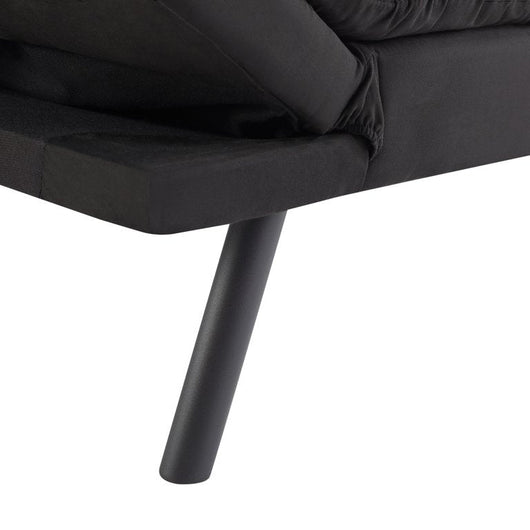 Mainstays Memory Foam Futon, Black Faux Suede Fabric!! NEW IN BOX!!