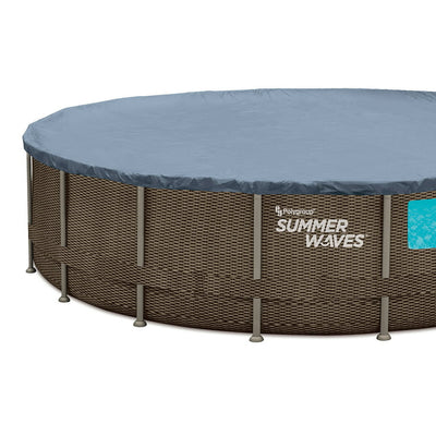 Summer Waves 18 ft Dark Double Rattan Crystal Vue Elite Frame Pool, Round, Ages 6+, Unisex! (NEW)

-Brand New In The Box 

(Final Sale Item- Please Read Description!)
