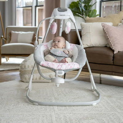 Ingenuity SimpleComfort Multi-Direction Compact Baby Swing with Vibrating Seat - Cassidy (Pink)!

-Brand new in the box 