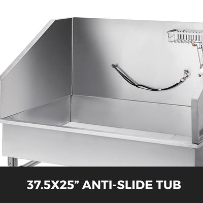 VEVOR 38 inch Dog Grooming Tub Stainless Steel Professional Pet Bathing Tub Small Medium Pet Grooming Tub with Faucet and Accessories Dog Washing Station Pet Bath Tub!

-Brand new and assembled (Accessories are in the original box)