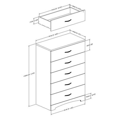 South Shore Step One 5-Drawer Chest - White, Finish - Pure White!

-Brand new in the box 