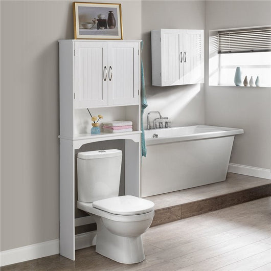 Yaheetech Over The Toilet Cabinet MDF Bathroom Storage Organizer with Adjustable Shelf, White!

-Brand new in the box 