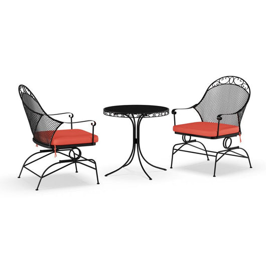 Better Homes & conversation patio Gardens Clayton Court Outdoor Metal 3-Piece Bistro Set, Red!  -Brand new and assembled