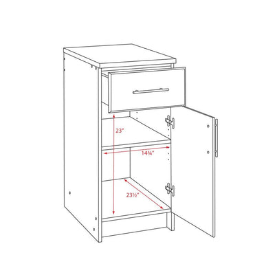 Prepac Elite Base Cabinet, White W/Grey Top!

-Brand new in the box 