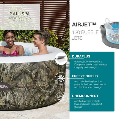 SaluSpa Mossy Oak Inflatable Hot Tub 2-4 Person Outdoor Spa!

-Brand new in the box 