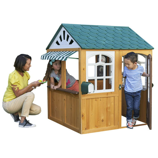 KidKraft Garden View Outdoor Wooden Playhouse with Ringing Doorbell, Mailbox & Chalkboard!

-Brand new in the box 