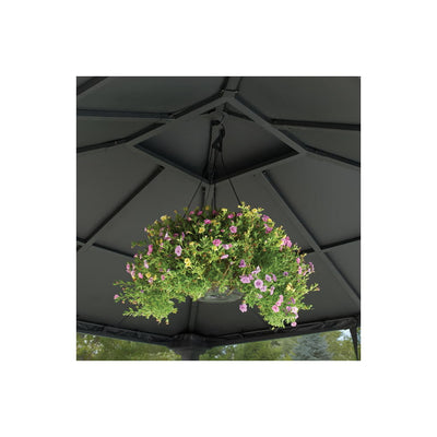 Better Homes & Gardens Sullivan Ridge 8' x 8' Steel Hard Top Gazebo with Netting, Black!