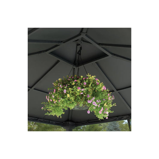 Better Homes & Gardens Sullivan Ridge 8' x 8' Steel Hard Top Gazebo with Netting, Black!
