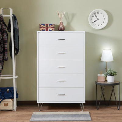 Acme Furniture Deoss White Chest with Five Drawers, White!

-Brand new in the box 