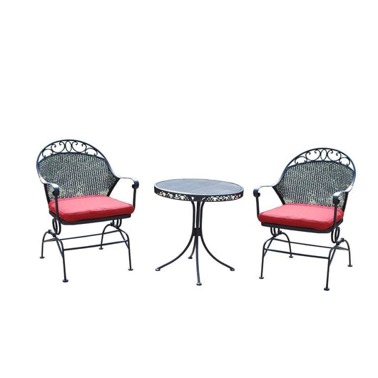 Better Homes & conversation patio Gardens Clayton Court Outdoor Metal 3-Piece Bistro Set, Red!  -Brand new and assembled