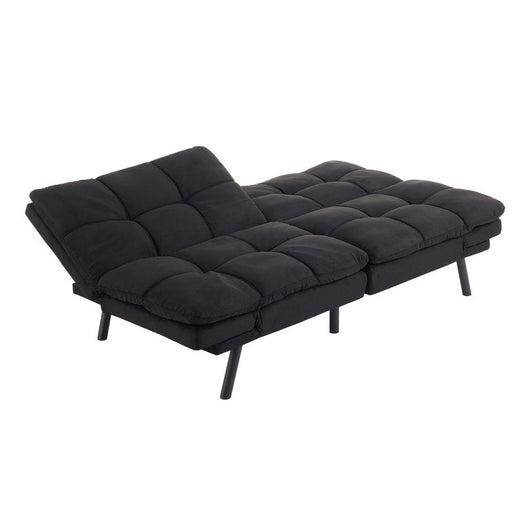 Mainstays Memory Foam Futon, Black Faux Suede Fabric!! NEW IN BOX!!
