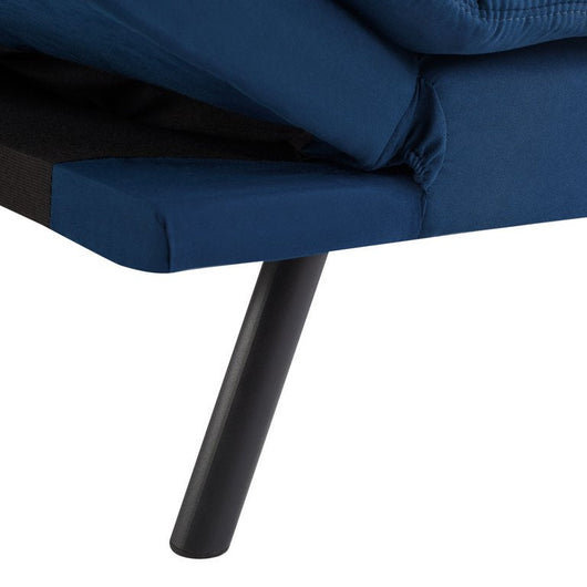 Mainstays Memory Foam Futon, Blue Faux Suede! NEW & ASSEMBLED!
