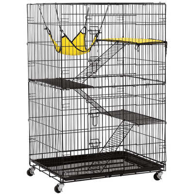 Yaheetech, 4-Tier & 1-Hammock Playpen, Premium Cat Cage, Black, 47-in!

-Brand new in the box 