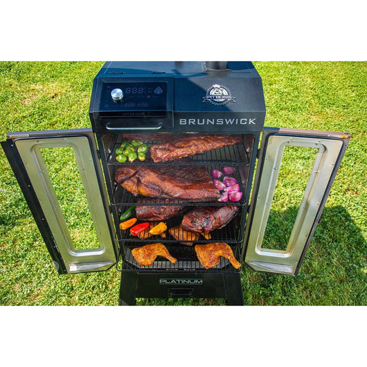 Pit Boss Platinum Brunswick Wifi Enabled Wood Pellet Vertical Smoker!

-Brand new in the box 