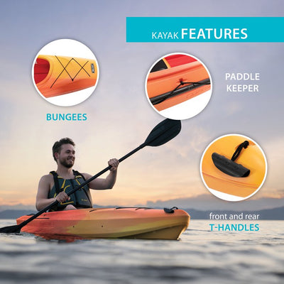 Lifetime Charger 10 Ft. Sit-In Kayak (Paddle Included), 91037!

-Brand new, may have very light scratchs from shipping on bottom. (Bavk End Bungee is Missing a Hook, Photos shown)