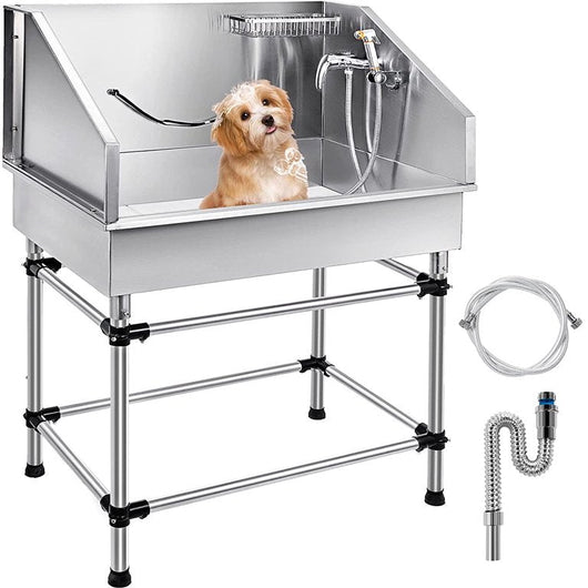 VEVOR 38 inch Dog Grooming Tub Stainless Steel Professional Pet Bathing Tub Small Medium Pet Grooming Tub with Faucet and Accessories Dog Washing Station Pet Bath Tub!

-Brand new and assembled (Accessories are in the original box)