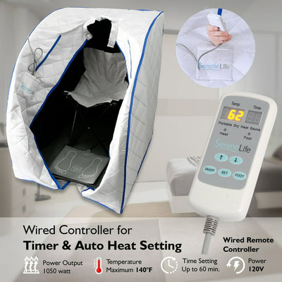 SereneLife Portable Infrared Home Spa 1 Person Steam Sauna with Foot Heating Pad!

-Brand new in the box