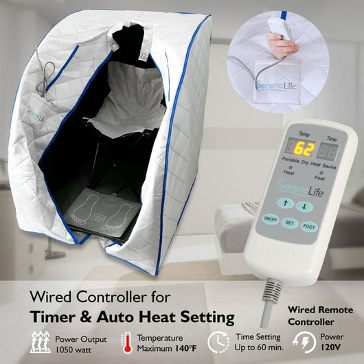 SereneLife Portable Infrared Home Spa 1 Person Steam Sauna with Foot Heating Pad!

-Brand new in the box