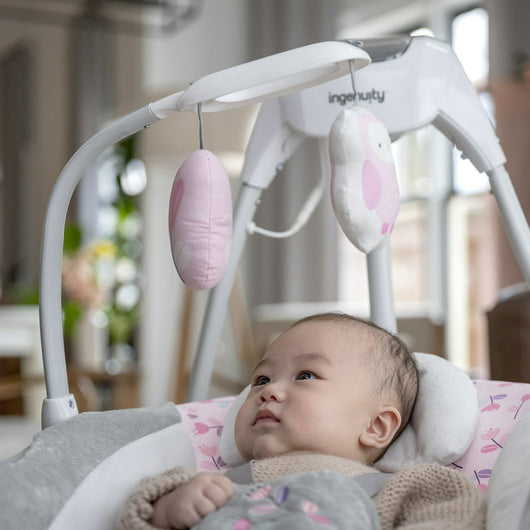 Ingenuity SimpleComfort Multi-Direction Compact Baby Swing with Vibrating Seat - Cassidy (Pink)!

-Brand new in the box 