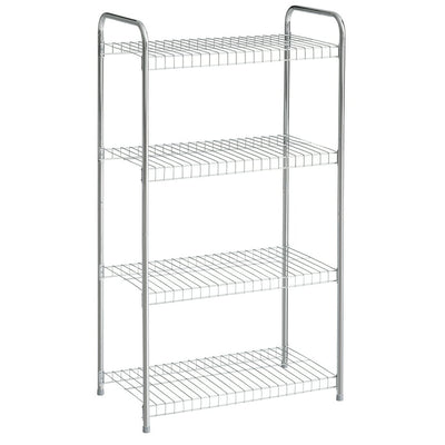 Rubbermaid Freestanding 4-Tier Multipurpose Wire Shelving Unit, Satin Nickel. For Closet Organization!

-Brand new in the box 