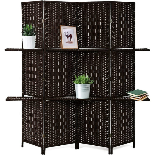 BestMassage 71 inches Room Divider 4 Panel Privacy Screen with Removable Storage Shelves,Brown!

-Brand new out of the box 