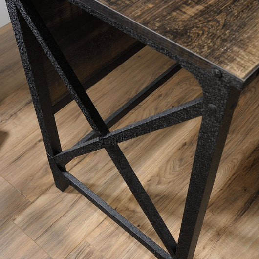 Sauder Steel River L-Shaped Desk, Carbon Oak!

-Brand new in the box