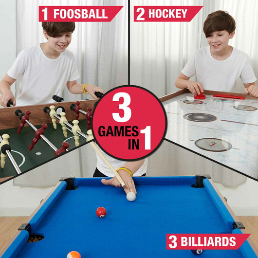 MD Sports 48" 3 In 1 Combo Game Table, Pool, Hockey, Foosball, Accessories Included!

-Brand new in the box 