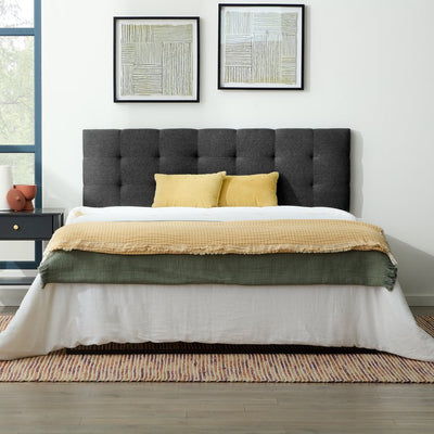 Rest Haven Eugene Square Tufted Upholstered Headboard, Full, Charcoal!

-Brand new in rhe box 