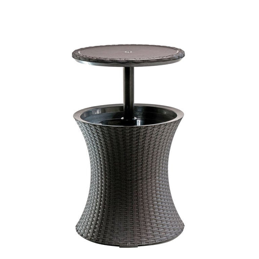 Keter Pacific 7.5 Gallon Cool Bar , Resin Outdoor Patio Beverage Cooler Table, Extra Storage, Rattan Look Brown!

-Brand new out of the box 