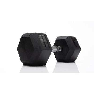 Tru Grit Fitness 40 lb Black Hex Rubber Dumbbell Weight With 360 Degree Welded Cast-iron Core - Set of 2! 

-Brand new out of the box