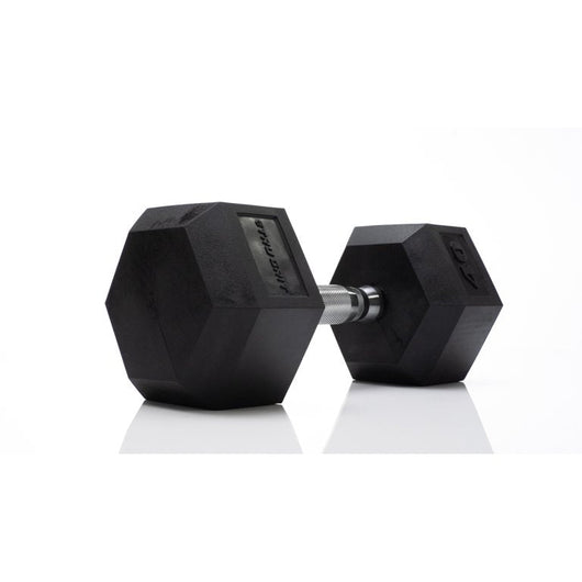 Tru Grit Fitness 40 lb Black Hex Rubber Dumbbell Weight With 360 Degree Welded Cast-iron Core - Set of 2! 

-Brand new out of the box