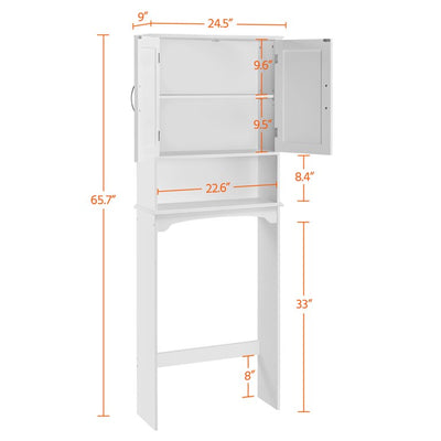 Yaheetech Over The Toilet Cabinet MDF Bathroom Storage Organizer with Adjustable Shelf, White!

-Brand new in the box 
